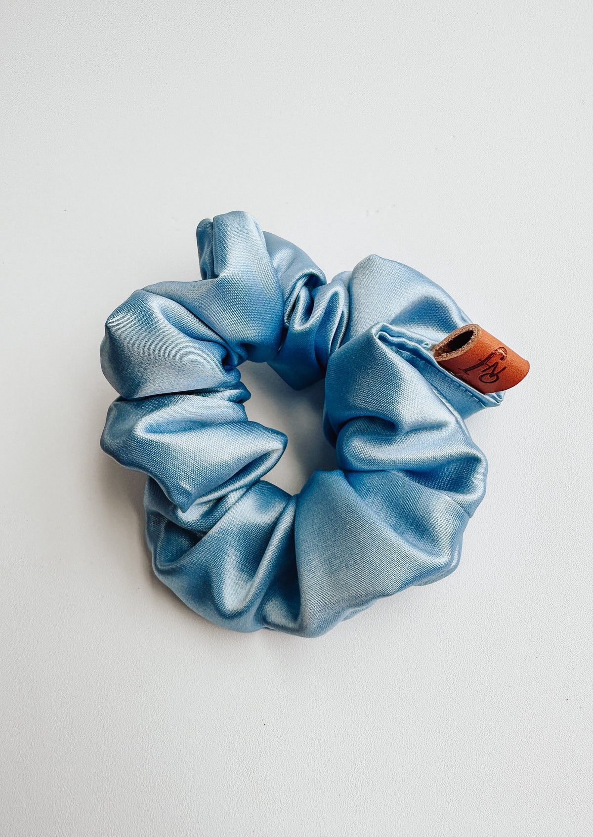 Lily Satin Scrunchie - Sky Blue - Francois New Orleans