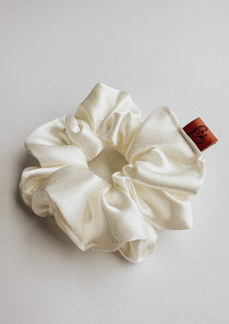 Lily Satin Scrunchie - Ivory - Francois New Orleans