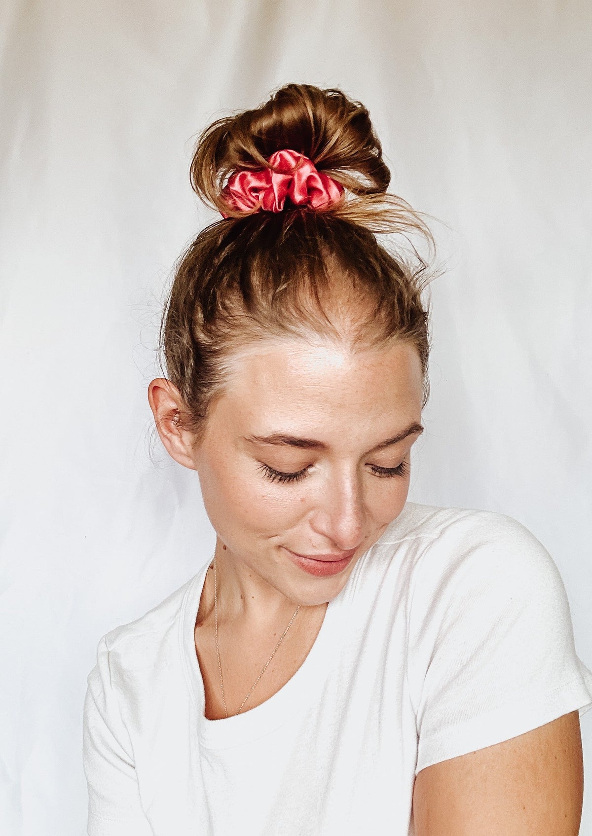 Lily Satin Scrunchie - Hot Pink - Francois New Orleans