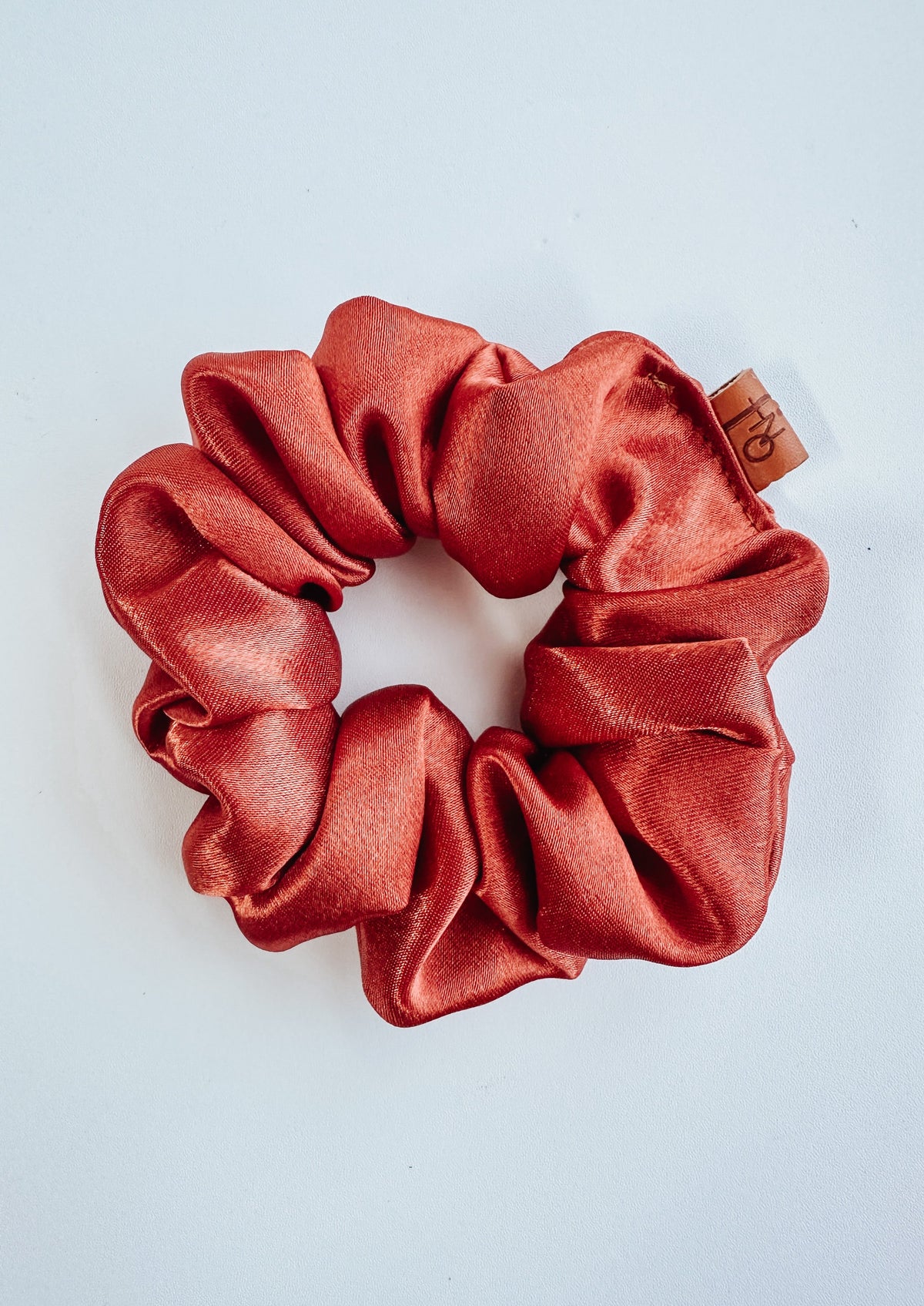 Lily Satin Scrunchie - Rust - Francois New Orleans