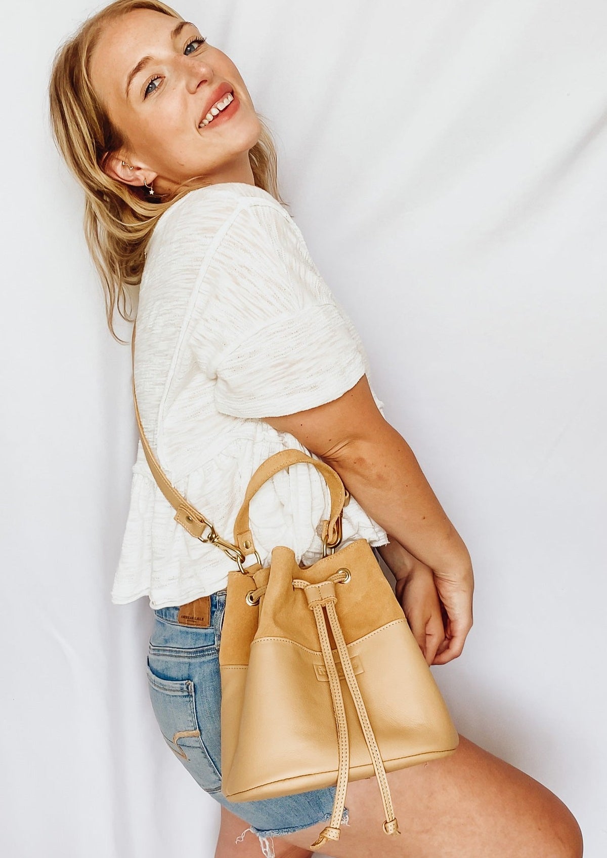 Noelle Bucket Bag - Wheat - Francois New Orleans